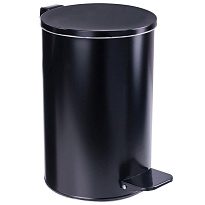 Ведро для мусора с педалью, усиленное, Титан, 10 л, черное, оцинкованная сталь в Нур-Султане