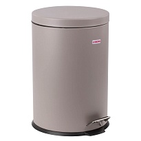 Ведро-контейнер для мусора (урна) с педалью LAIMA Classic, 20 л, серое, матовое, металл, со съемным внутренним ведром в Нур-Султане