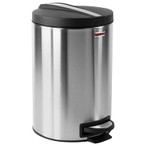 Ведро-контейнер для мусора (урна) с педалью LAIMA Modern, 12 л, матовое, нержавеющая сталь, со съемным внутренним ведром в Нур-Султане