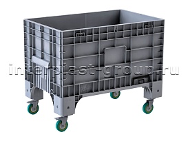 Контейнер iBox сплошной на колесах серый в Нур-Султане