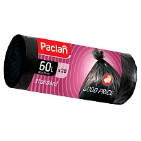 Мешки для мусора 60 л, черные, в рулоне 20 шт., ПНД, 7,4 мкм, 720х600 мм, PACLAN, 600820 в Нур-Султане Мешки для мусора 60 л, черные, в рулоне 20 шт., ПНД, 7,4 мкм, 720х600 мм, PACLAN, 600820 в Нур-Султане