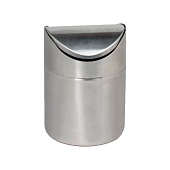 Контейнер для мусора 1,2 л настольный с качающейся крышкой, нержавеющая сталь, матовая