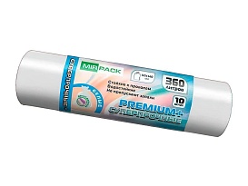 Мешки для мусора 360 л, белые, в рулоне 10 шт., ПВД 65 мкм, 1400х1000 мм, PREMIUM+, 3601015302 в Нур-Султане