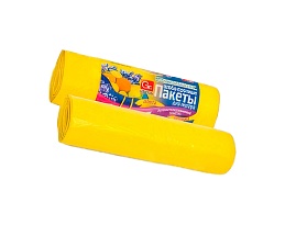 Мешки для мусора 35 л, ароматизированные, Лимон, желтые, в рулоне 10 шт., ПНД, 12 мкм, 560х530 мм, GRIFON Aroma, 101-080 Li в Нур-Султане