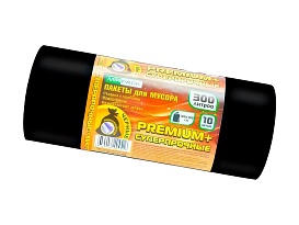 Мешки для мусора 300 л, черные, в рулоне 10 шт., ПВД 70 мкм, 1400х1000 мм, PREMIUM+, 30010160 в Нур-Султане Мешки для мусора 300 л, черные, в рулоне 10 шт., ПВД 70 мкм, 1400х1000 мм, PREMIUM+, 30010160 в Нур-Султане