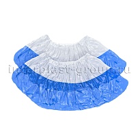 Бахилы бело-синие 1000 шт (500 пар), 48 мкм, двойная подошва, с одной резинкой, Эконом+ в Нур-Султане Бахилы бело-синие 1000 шт (500 пар), 48 мкм, двойная подошва, с одной резинкой, Эконом+ в Нур-Султане