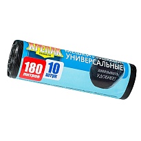 Мешки для мусора 180 л, с ушками, черные, в рулоне 10 шт., ПНД, 20 мкм, 1150х800 мм, Крепак, 4607075710498 в Нур-Султане Мешки для мусора 180 л, с ушками, черные, в рулоне 10 шт., ПНД, 20 мкм, 1150х800 мм, Крепак, 4607075710498 в Нур-Султане