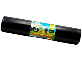 Мешки для мусора 200 л, ароматизированные, черные, в рулоне 10 шт., ПВД, 100 мкм, 1200х800 мм, Добрыня, Dob20010black в Нур-Султане Мешки для мусора 200 л, ароматизированные, черные, в рулоне 10 шт., ПВД, 100 мкм, 1200х800 мм, Добрыня, Dob20010black в Нур-Султане