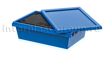 Изотермический контейнер KV 6416 в сборе с крышкой голубой в Нур-Султане Изотермический контейнер KV 6416 в сборе с крышкой голубой в Нур-Султане