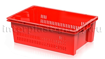 Ящик универсальный для овощей, фруктов и хлеба перфорированный красный в Нур-Султане