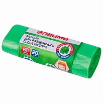 Мешки для мусора 60 л, зеленые, в рулоне 20 шт., ПНД, 10 мкм, 680х580 мм, LAIMA, 606704 в Нур-Султане Мешки для мусора 60 л, зеленые, в рулоне 20 шт., ПНД, 10 мкм, 680х580 мм, LAIMA, 606704 в Нур-Султане