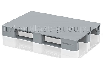 Поддон пластиковый сплошной (усилен 2 трубами) без бортиков серый в Нур-Султане