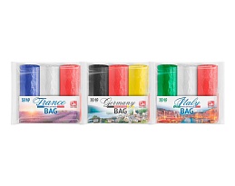 Мешки для мусора 30 л, ассорти, в рулоне 20 шт., ПНД, 9 мкм, 600х500 мм, GRIFON Триколор, 101-024 в Нур-Султане