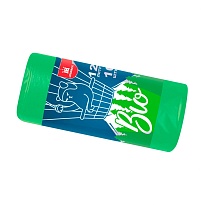 Мешки для мусора 120 л, биоразлагаемые, зеленые, рулон 10 шт., ПНД, 16 мкм, 1100х700 мм, БИО, МБ2158 (МНБ 120-10ж) в Нур-Султане