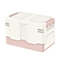 Ящик пластиковый складной белый, дно розовое, 370х240х240 мм в Нур-Султане