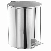 Ведро для мусора с педалью, усиленное, ТИТАН, 7 л, кольцо под мешок, нержавеющая сталь, хром в Нур-Султане Ведро для мусора с педалью, усиленное, ТИТАН, 7 л, кольцо под мешок, нержавеющая сталь, хром в Нур-Султане
