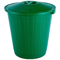 Мусорный бак с крышкой 50 л зеленый 50 зеленый в Нур-Султане