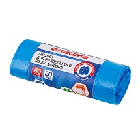 Мешки для мусора 60 л, синие, в рулоне 20 шт., ПНД, 10 мкм, 680х580 мм, LAIMA, 606703 в Нур-Султане Мешки для мусора 60 л, синие, в рулоне 20 шт., ПНД, 10 мкм, 680х580 мм, LAIMA, 606703 в Нур-Султане