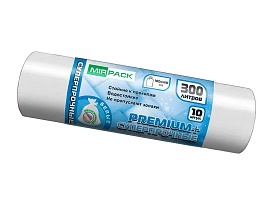 Мешки для мусора 300 л, белые, в рулоне 10 шт., ПВД 70 мкм, 1400х1000 мм, PREMIUM+, 300101602 в Нур-Султане Мешки для мусора 300 л, белые, в рулоне 10 шт., ПВД 70 мкм, 1400х1000 мм, PREMIUM+, 300101602 в Нур-Султане