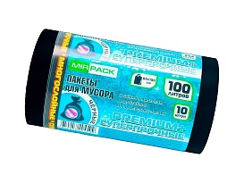 Мешки для мусора 100 л, черные, в рулоне 10 шт., ПВД, 70 мкм, 1000х600 мм, PREMIUM+, 1001076 в Нур-Султане Мешки для мусора 100 л, черные, в рулоне 10 шт., ПВД, 70 мкм, 1000х600 мм, PREMIUM+, 1001076 в Нур-Султане