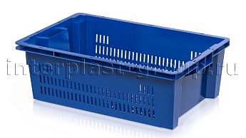 Ящик универсальный для овощей, фруктов и хлеба перфорированный синий в Нур-Султане