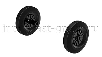 Комплект колес для контейнера 120 л. черный в Нур-Султане Комплект колес для контейнера 120 л. черный в Нур-Султане